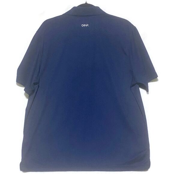 Cutter and Buck Polo Shirt Men's XL Blue Short Sleeve Patriotic Horse Logo - Picture 2 of 5